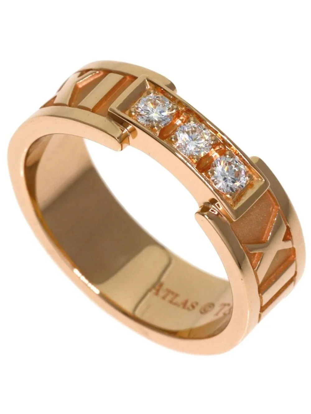 Tiffany & Co Atlas Diamond Ring 18K Pink Gold